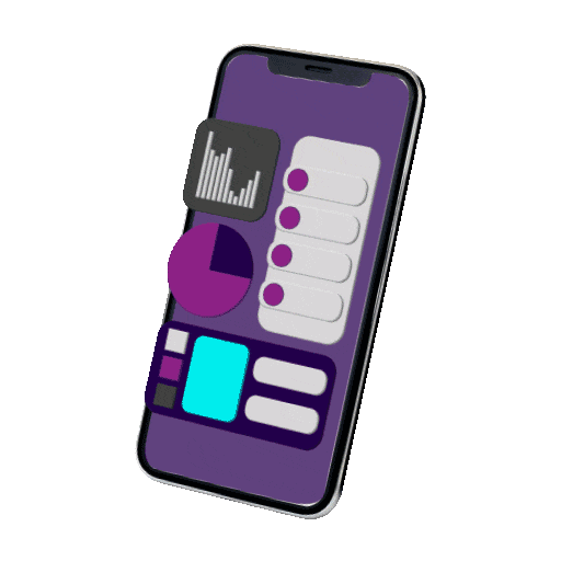 Animación de desarrollo de aplicaciones móviles