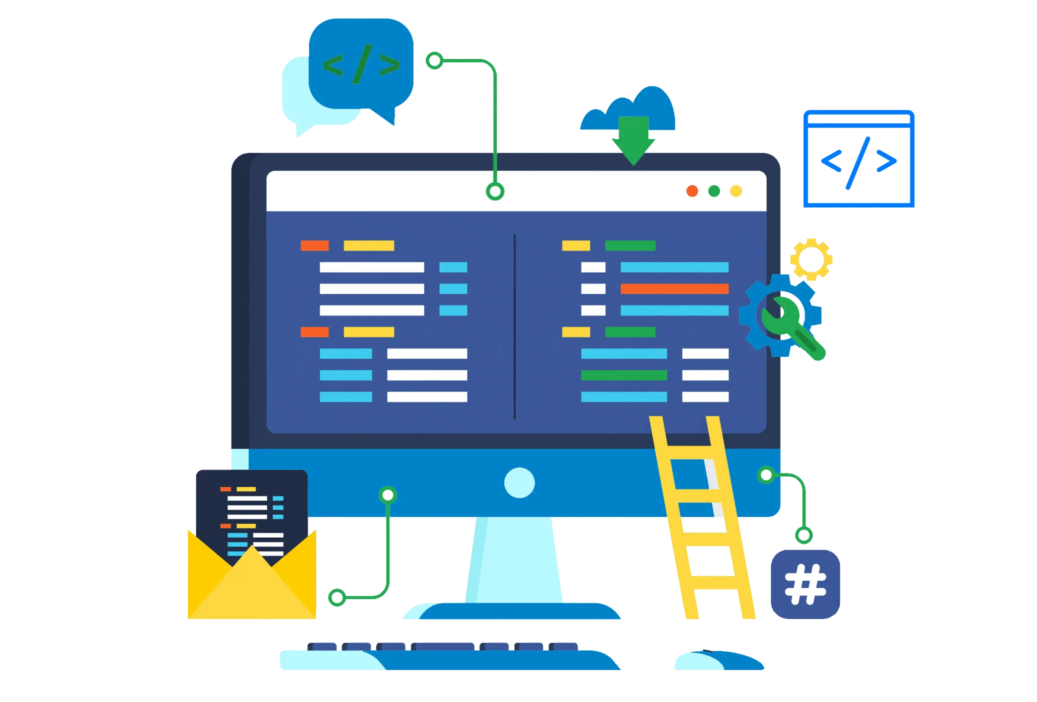 Equipo desarrollando una aplicación web